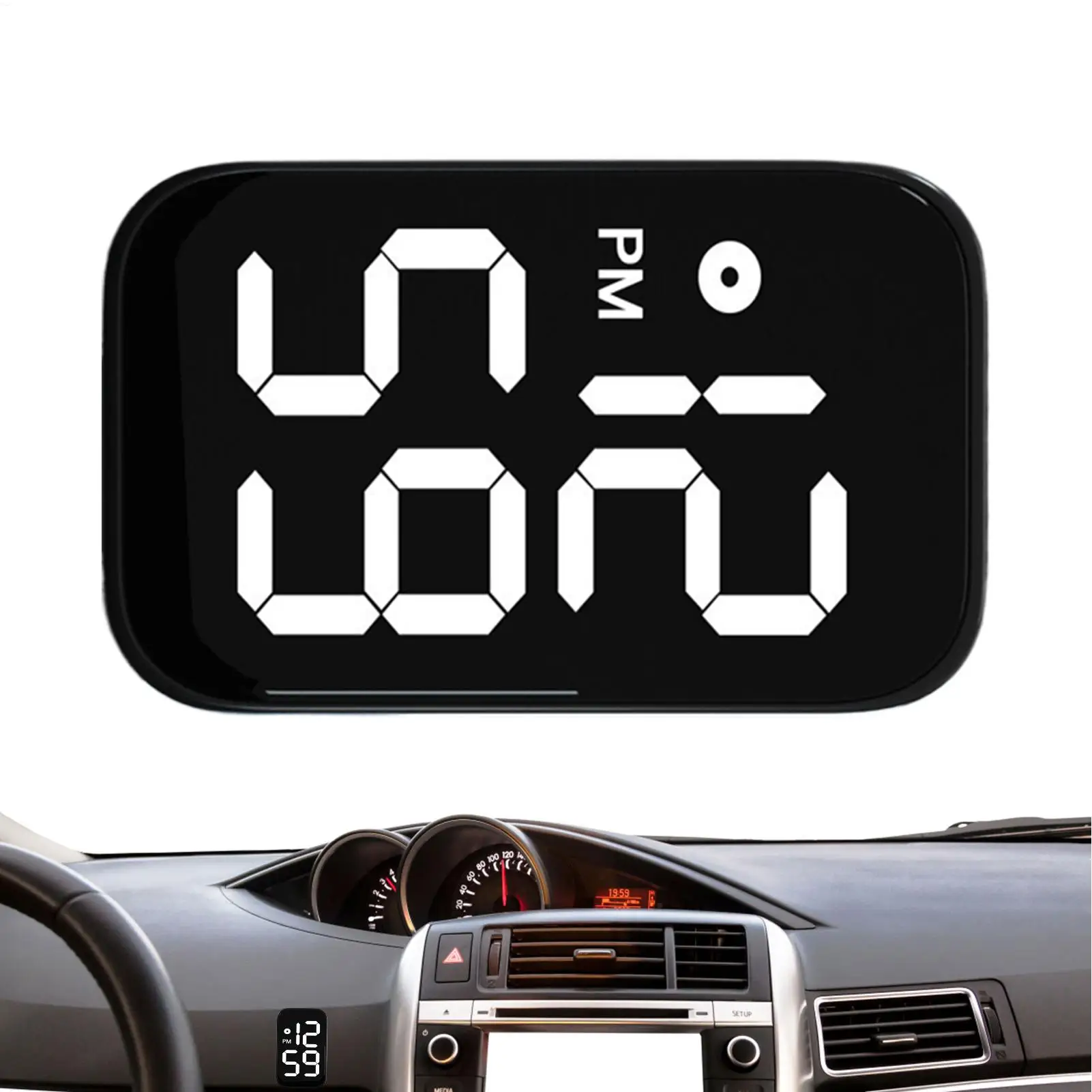 Luminous Waterproof LED Digital Dashboard Clock
