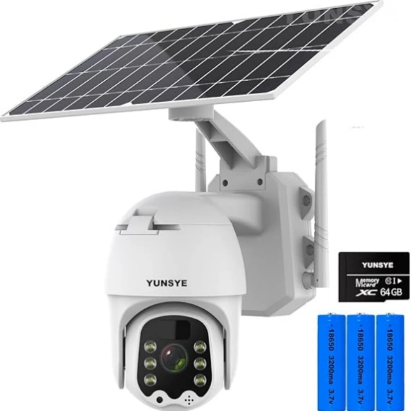 4G Solar Security Camera Outdoor,4.0mp high quality with AP Mode Motion Detection Wireless PTZ Camera,1440mp Color Night Vision