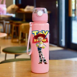Cartoon Pattern Water Bottle - Cute 3D Design, Durable, Leakproof, Large - Capacity - 700ML (Pink)