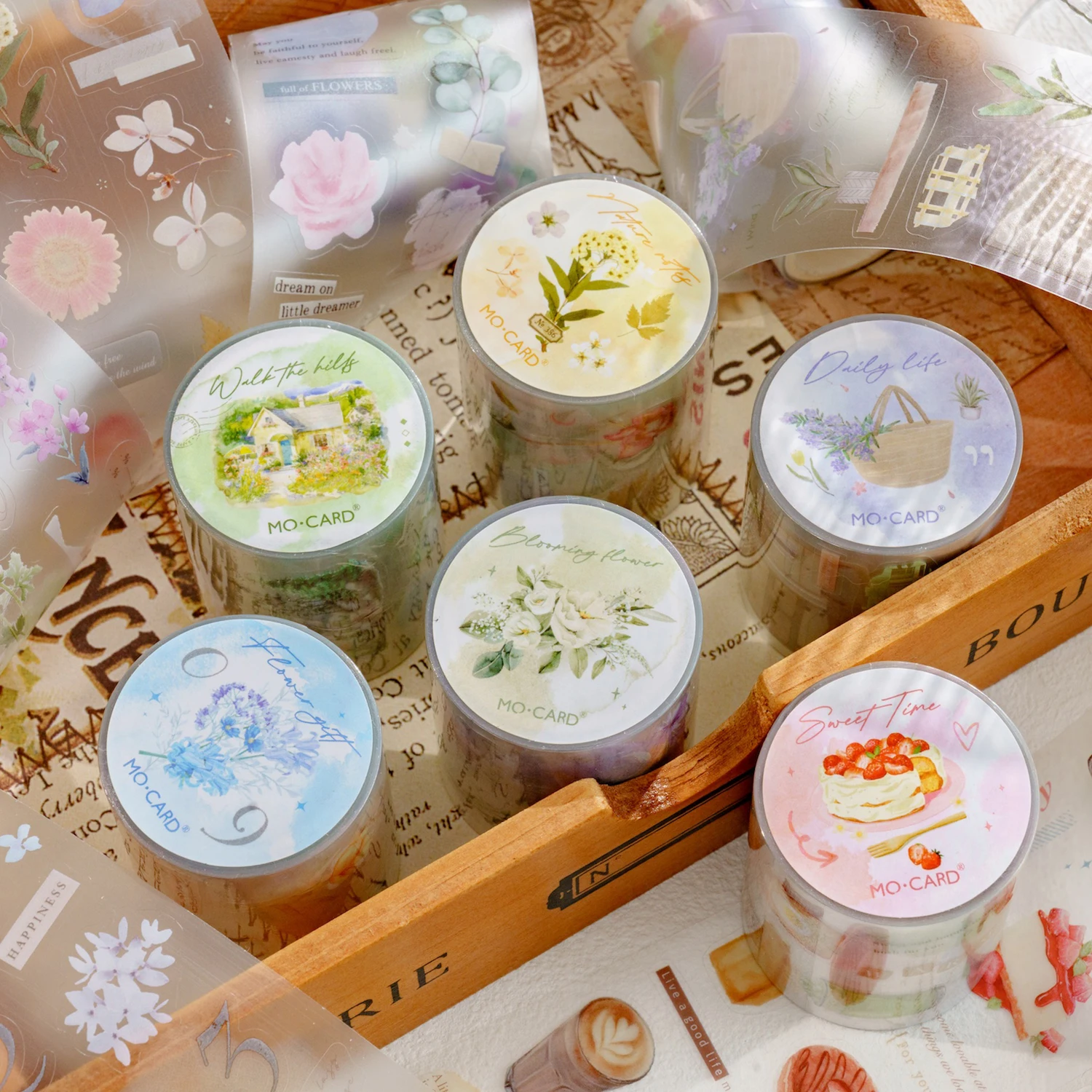 해피 타임 시리즈 레트로 귀여운 사랑스러운 장식 pet 테이프, 6PCs/로트
