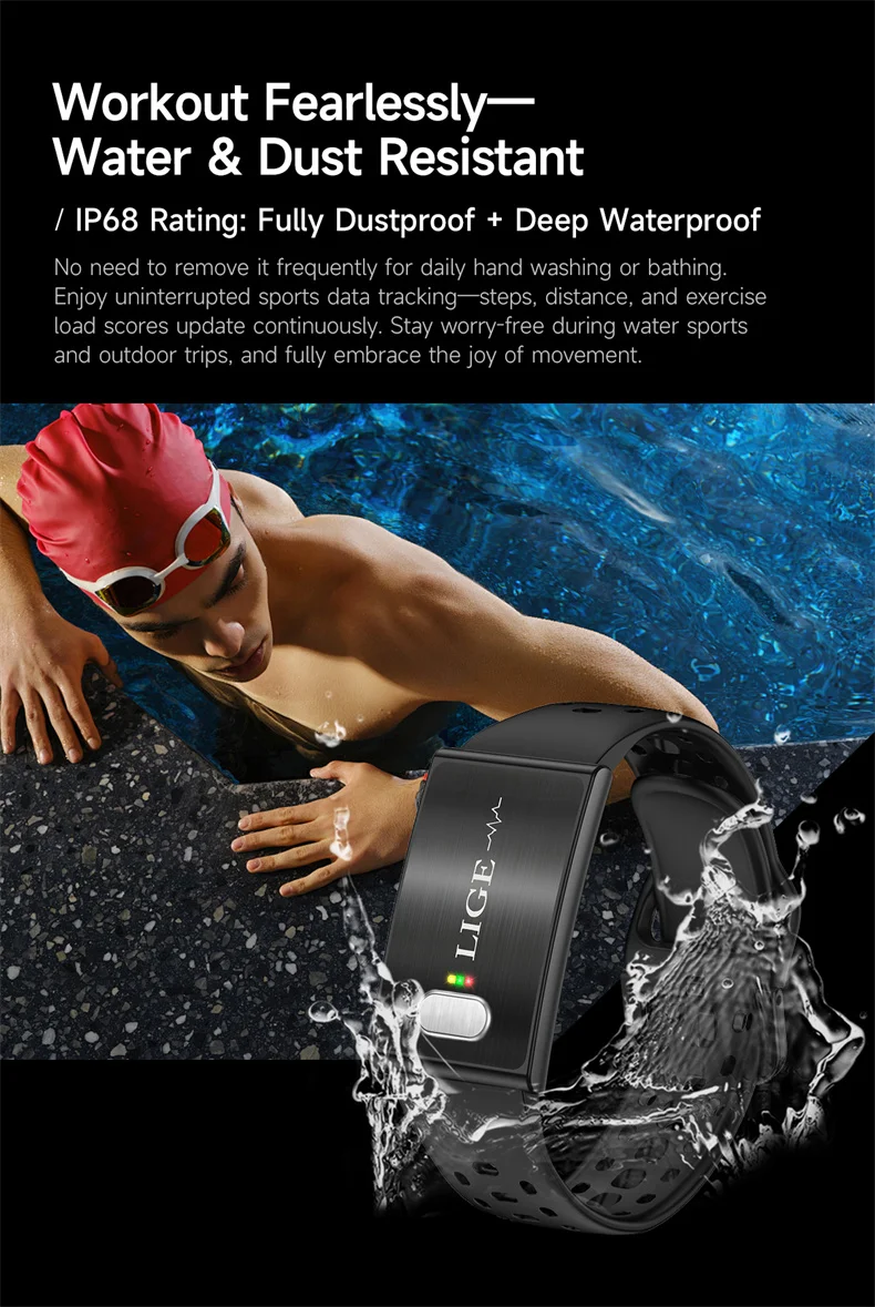 Smart Armband Mit Ekg Herzfrequenz Und Blutdruckmessgerät_voghion.com