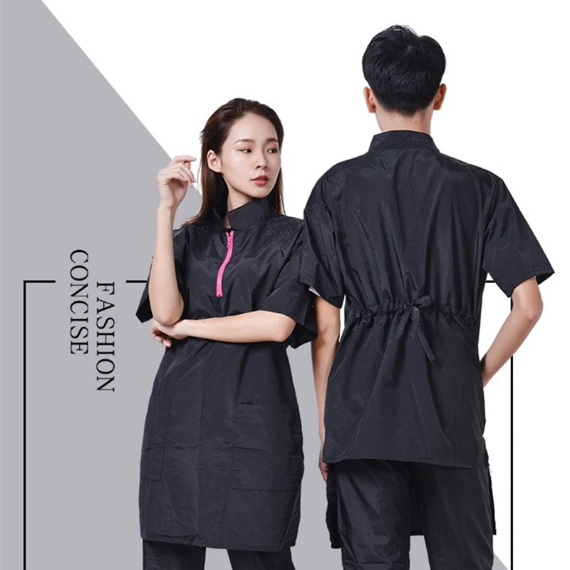 Long Sleeve Pet Groomer Work Clothes Waterproof Overalls Non Stick Hair Pet Grooming Uniforms Anti-hair Breathable Gown Y1128 5