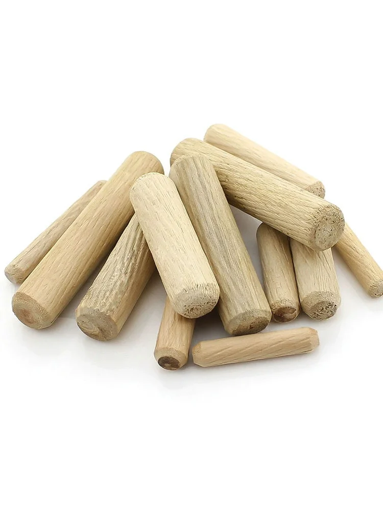 10/20/50/100pcs M6 M8 M10 M12 Wooden Dowel Cabinet Drawer Round Fluted Wood Craft Dowel Pins Rods Set Furniture Fitting