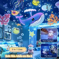 Galaxy Solar System Projector Nightlights 360°Rotating 12 Films Kids Star Night Light Projector for Bedroom Home Decoration lamp 4