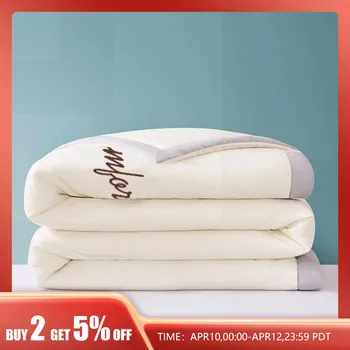 코튼 린넨 자수 대두 이불, 피부 친화적이고 편안한 여름 상품 이미지