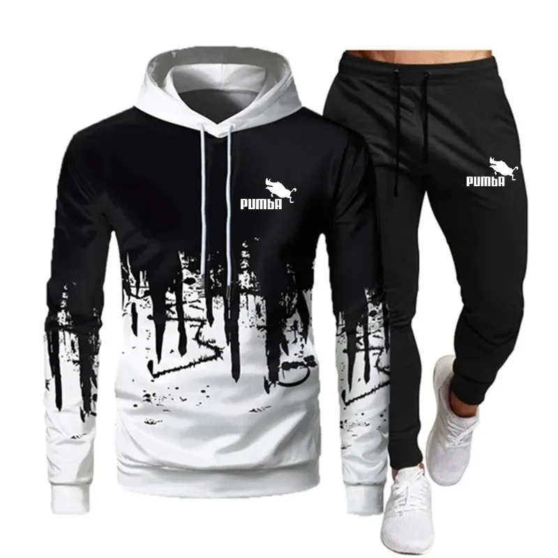 2023 NEW Men's Fashion Hoodie Sportswear Men's Sets Hoodies+Pants Autumn and Winter Sport Suits Casual Sweatshirts Tracksuit custom pant sets autumn winter fashion men clothing sport casual hoodies and man pants thin plush hooded sweatshirts for men