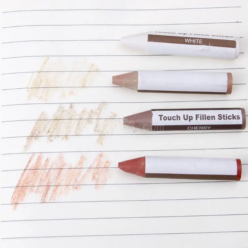 Description Picture 4 of item17 Pcs Stain Touch-Up Marker Wax Sticks with Sharpener Floor Scratch Repair Marker for Home Carpenters