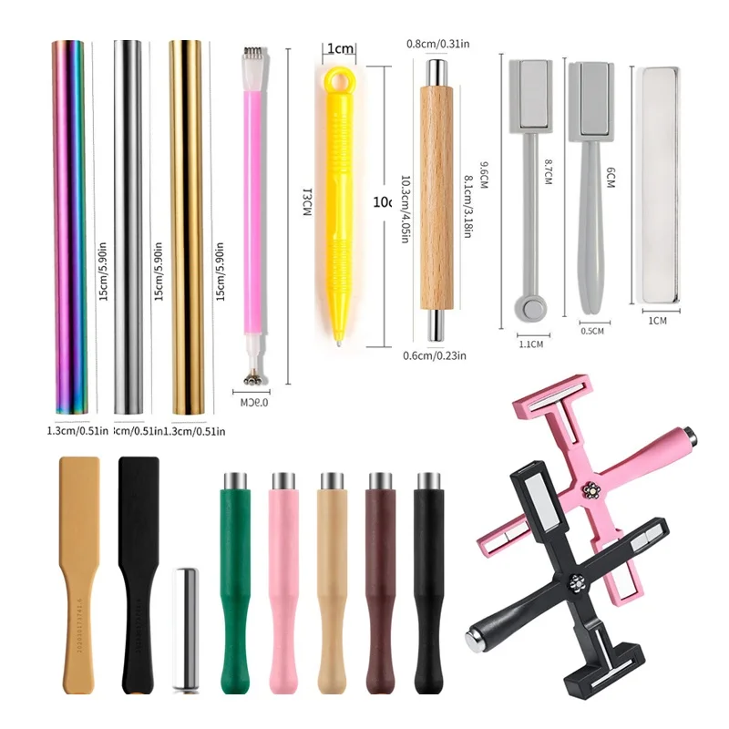 Double Head Nail Cat Eye Magnetic Rod stick Powerful Magnet Suitable for cat eye gel polish nail art Decoration tools NAB051