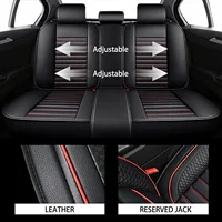 Universal Leather Car Seat Covers for SUVs  Sedans Trucks Breathable Elegant Easy-Clean Comfortable Fit Airbag Port Waterproof 6