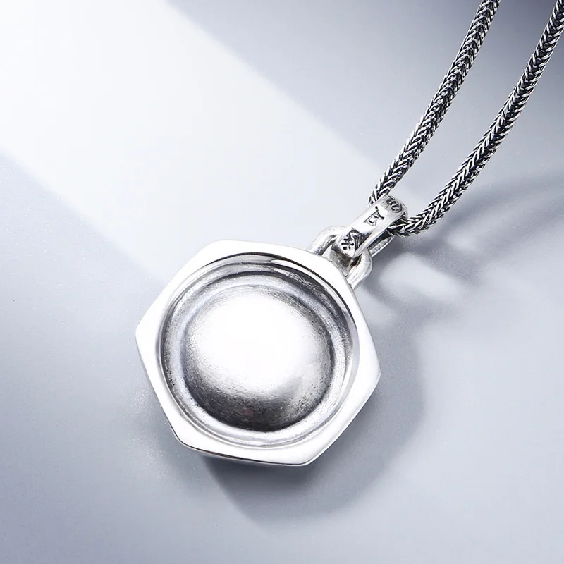 S925 Sterling srebrne wisiorki 2022 nowych moda Zakilum tybet bożek bogactwa Argentum biżuteria punkowa Amulet dla mężczyzn kobiety