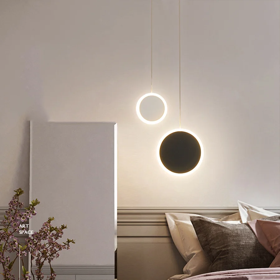 Chic Aluminum Acrylic Orbit 3 Ring Circle Chandelier | VAXLAMP