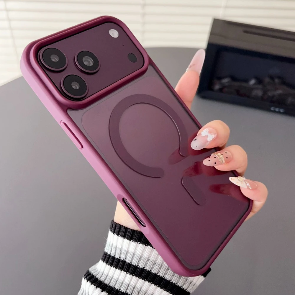 Sleek Transparent Acrylic MagSafe Magnetic Phone Case