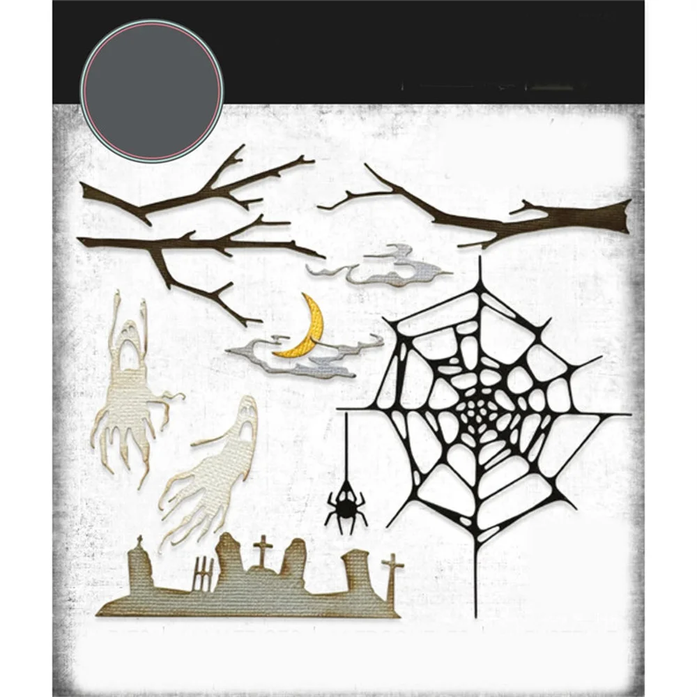 Metal Cutting Dies Halloween Metal Cutting Dies and Stamp Scrapbook Diary Decoration Stencil Embossing Template DIY Greeting Card Handmade