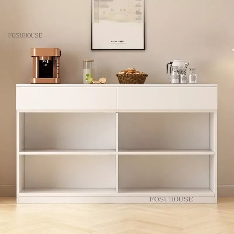 Solid Wood Sideboard Dining Room Kitchen Cabinets with Drawer Modern Minimalist Sideboards Storage Rack Buffet Cabinet N