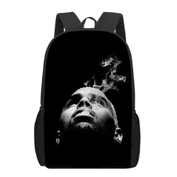 Chris Brown Rap School Bags For Girls Boys Print Multifunctional Kids Backpacks Women Students Book Bag Children Shoulder Bag