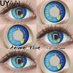 Enhanced Title: 

Vibrant Red & Pink Cosplay Contact Lenses for Striking Halloween Makeup Looks (Anime Blue)