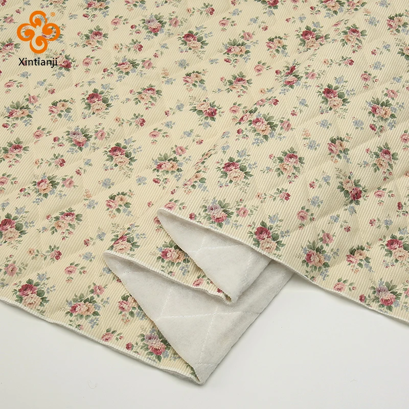 Vintage Floral Quilted Fabric 5
