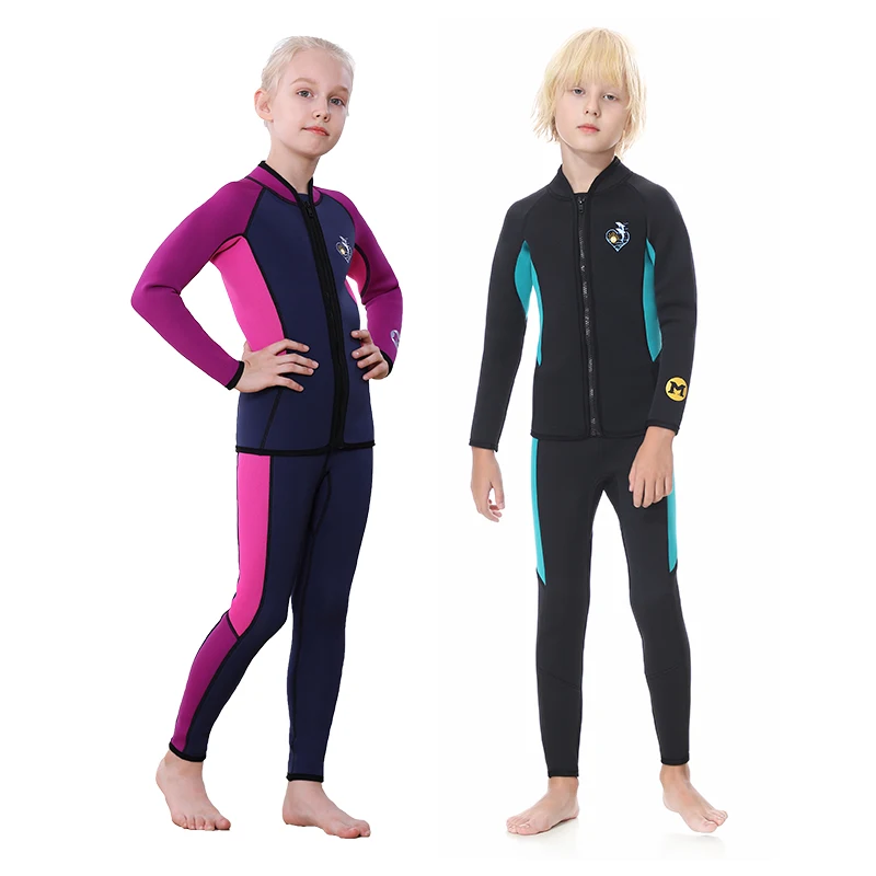 

Neoprene Wetsuit for Boys and Girls, 3mm, Surfing Swimsuit, Underwater Freediving Diving Suit, Kids Scuba Wet Suit Swimwear