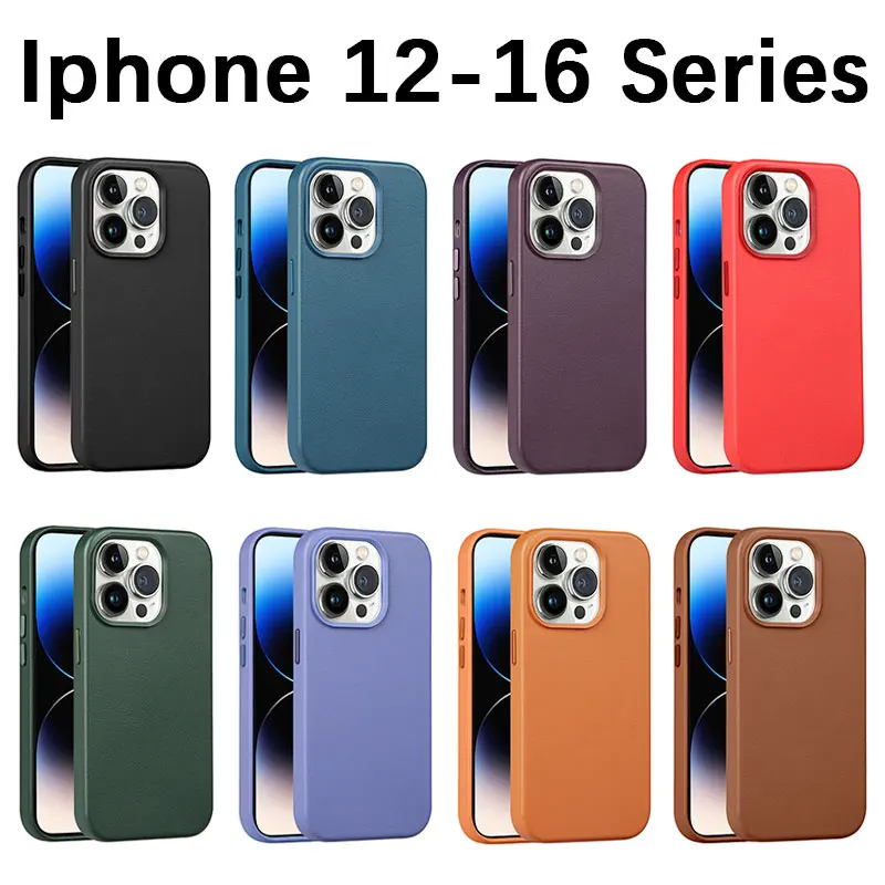 Luxury Magnetic Leather Phone Case with MagSafe Compatibility
