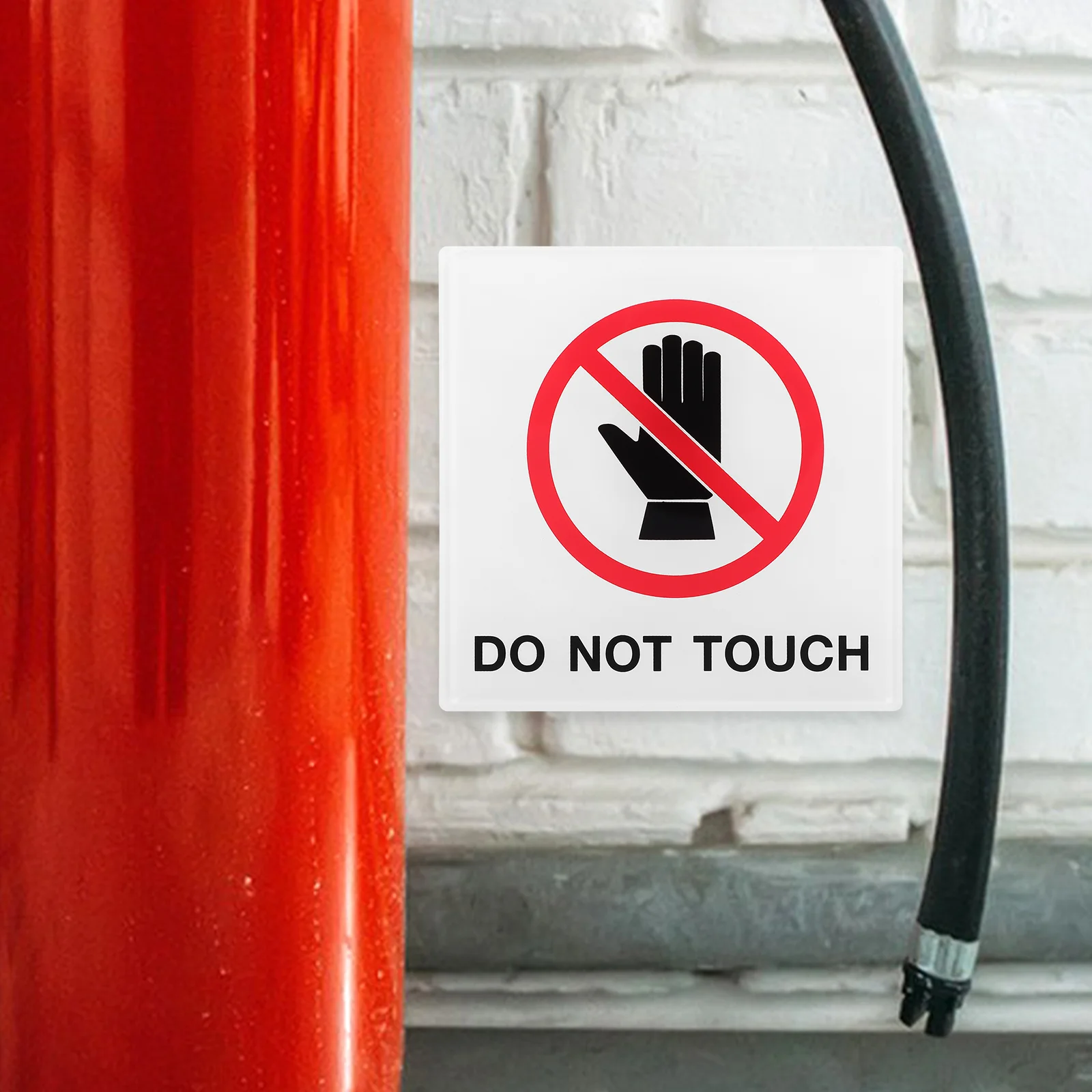 Adhesive Do Not Touch Sign Caution Danger Decal Sticky Decal No Touch Sign Acrylic Warning Sign