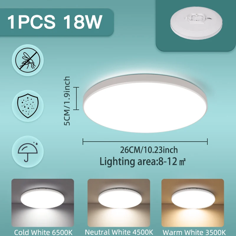 ตัวเลือกสินค้า โคมไฟเพดาน LED 220V ประหยัดพลังงาน สำหรับตกแต่งบ้านสไตล์โมเดิร์น