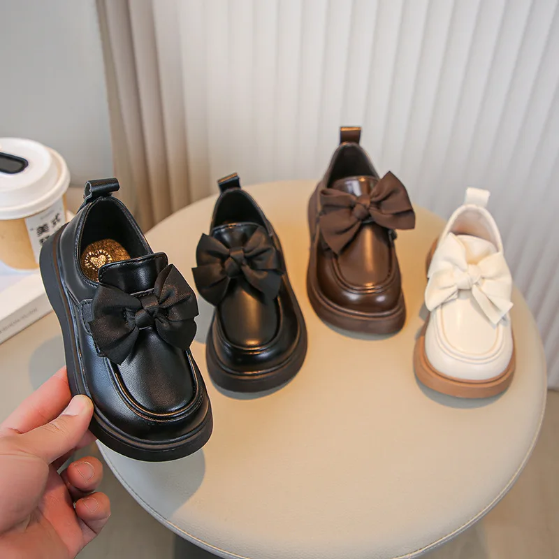Baby Girls Leather Shoes Comfortable Children Lightweight Soft-soled Flat Shoes Spring Autumn Kids Princess Size26-36