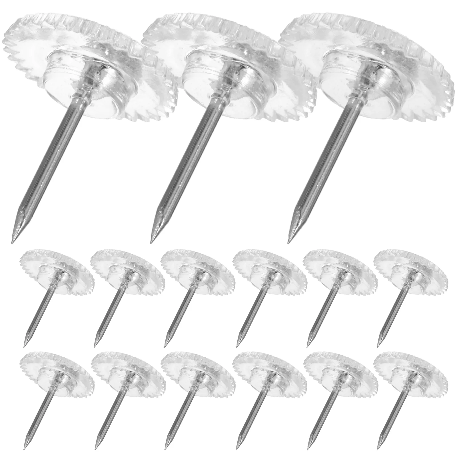 

100 Pcs Office Transparent Gear Plastic Thumbtack Cute Tacks Pin Clear Thumbtacks Pushpin Drawing Message Board