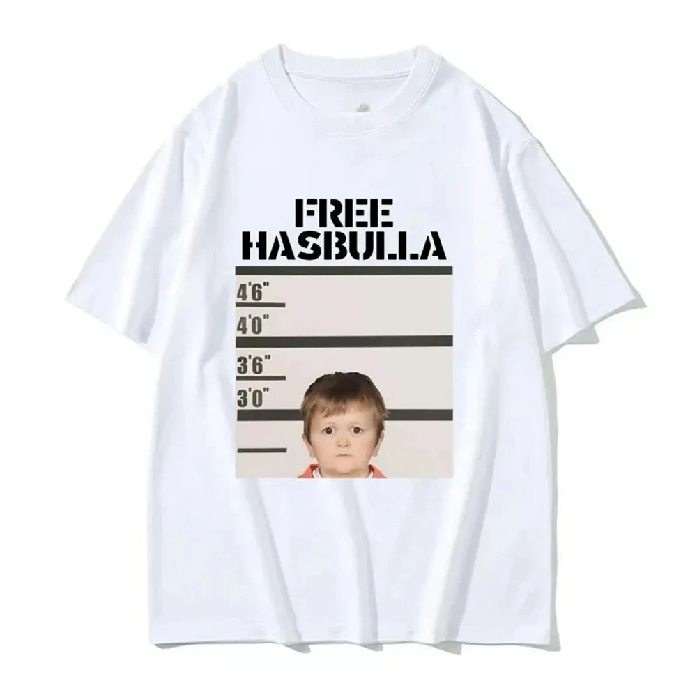 Funny Hasbulla Meme Graphic T Shirt for Men Women Fashion Oversized Tee Shirt WomenShort Sleeve T-shirt Streetwear Y2k Top 2