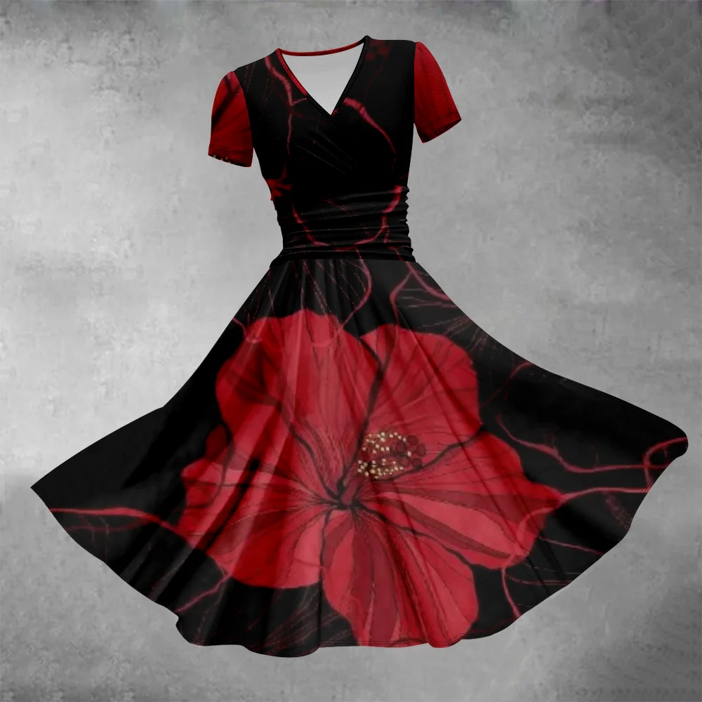 

Summer Dress 2024 Vintage Flower Maxi Dress Women Luxury Beach Stylish Party Evening Dresses Sexy Vestido Chic Robe Girl Dresses