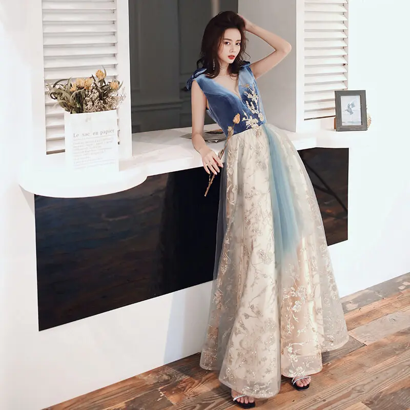 

Hong Hu Formal Evening Dress For Women 2022 New Banquet Elegant College Graduate Birthday Gown for Debut 18 years old