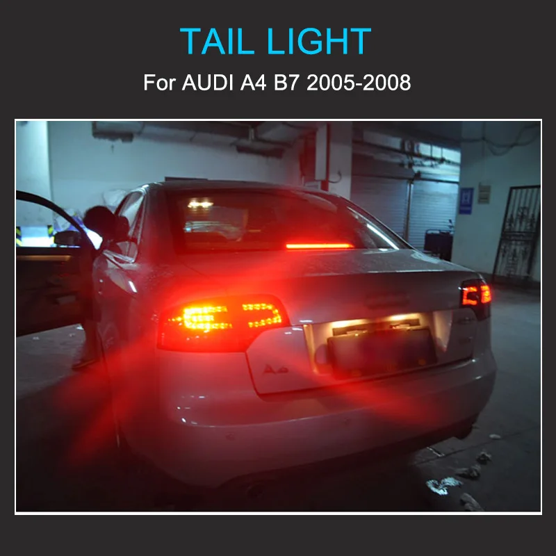 1 Pair LED Tail Light Assembly for AUDI A4 B7 2005-2008 LED