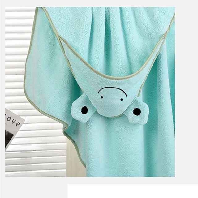 Baba Poncho Fürdő Törülköző Csecsemő Fürdőköpenyek Bársony 90*90 Cm -Es Gyapjú Motorháztető Gyerekek Strand Törülközők Újszülött Kapucnis Csecsemők Takarók - Image 6