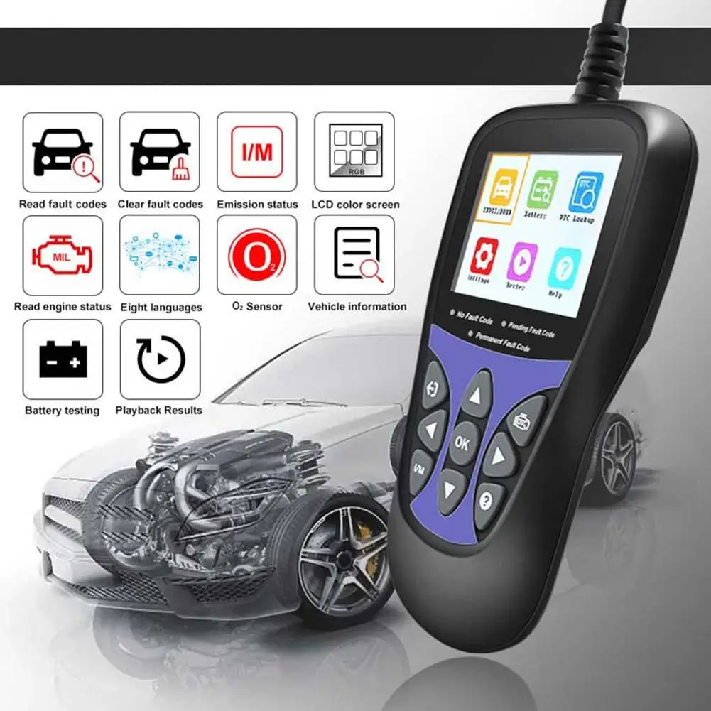 

Считыватель кодов автомобиля, 12 В, Автомобильная диагностика, диагностика двигателя, стандарт I/M