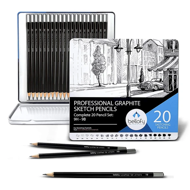 72 Piece Drawing Sketch Kit with 100 Sheet Sketchbook - Art Supplies f –  Bellofy