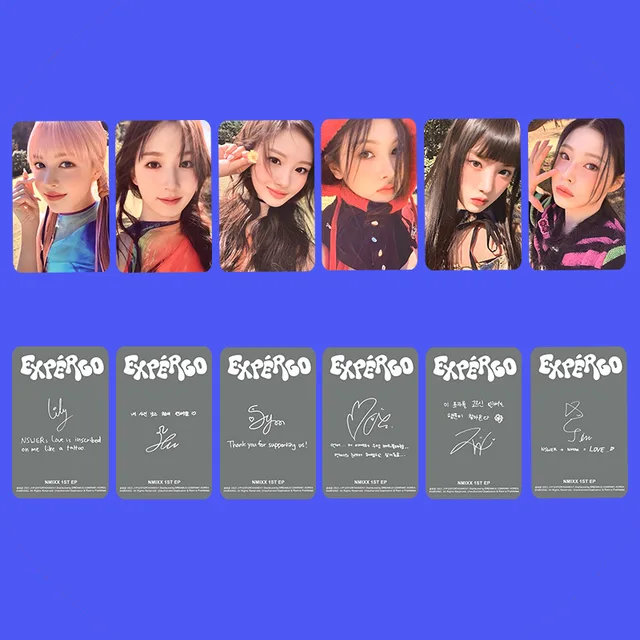 6Db/Set Kpop Új Album Nmixx Entwurf Hirdetés Mare Fotokardok Lomo Kártyák Fotók Lily Haewon Lányok Rajongói Ajándék - Image 5