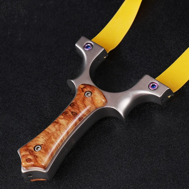 High Quality Hunting Stainless Steel Slingshot With Flat Rubber Band Outdoor Sports Hunting Shooting Catapult Accessorie 5
