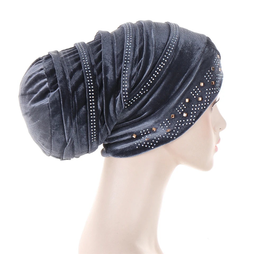 Toocool - Turbante Donna Cuffia Retro Fascia Ciniglia Cappello Velluto - Foto 12