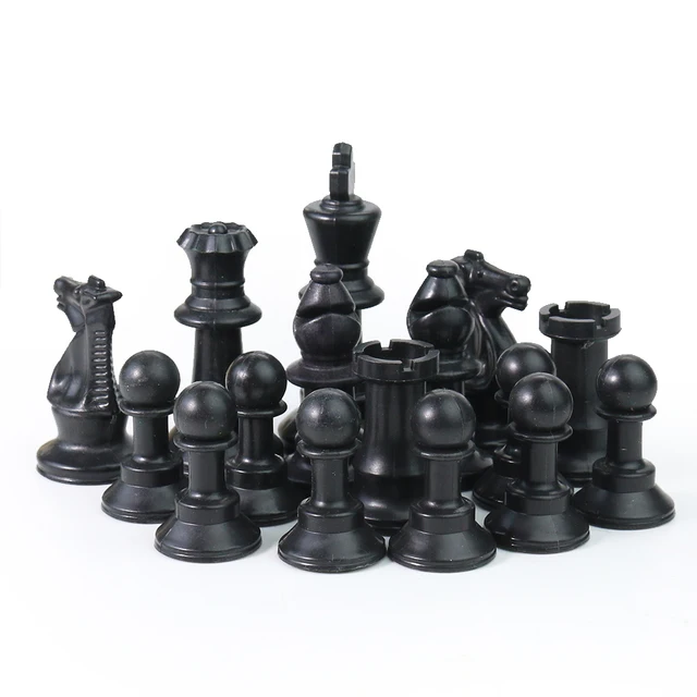 Buy Online Best Quality 32pcs Plastic International Chess Piece Set Chess Game Complete Chessmen Competition Parent-Child Interaction Puzzle Toy Gift