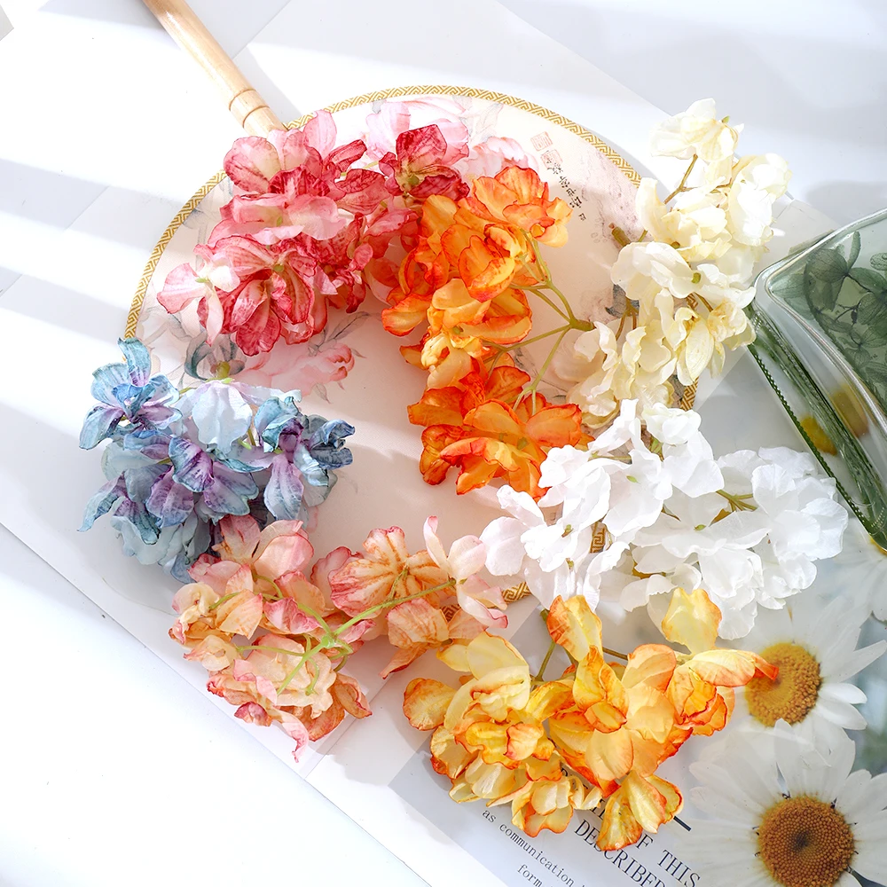 

Artificial Silk Hydrangea Flower Head for Wed, Home Decor, Party Supplies, DIY Garden Vases, Fake Flowers, 10Pcs