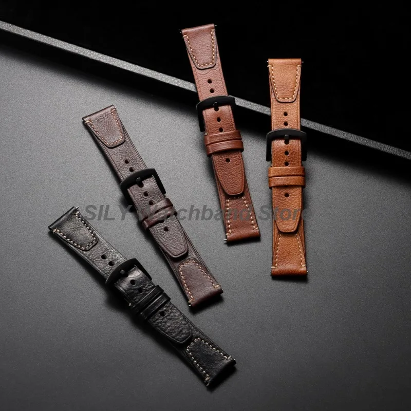 Premium Leather Watchband - Quick Release Strap