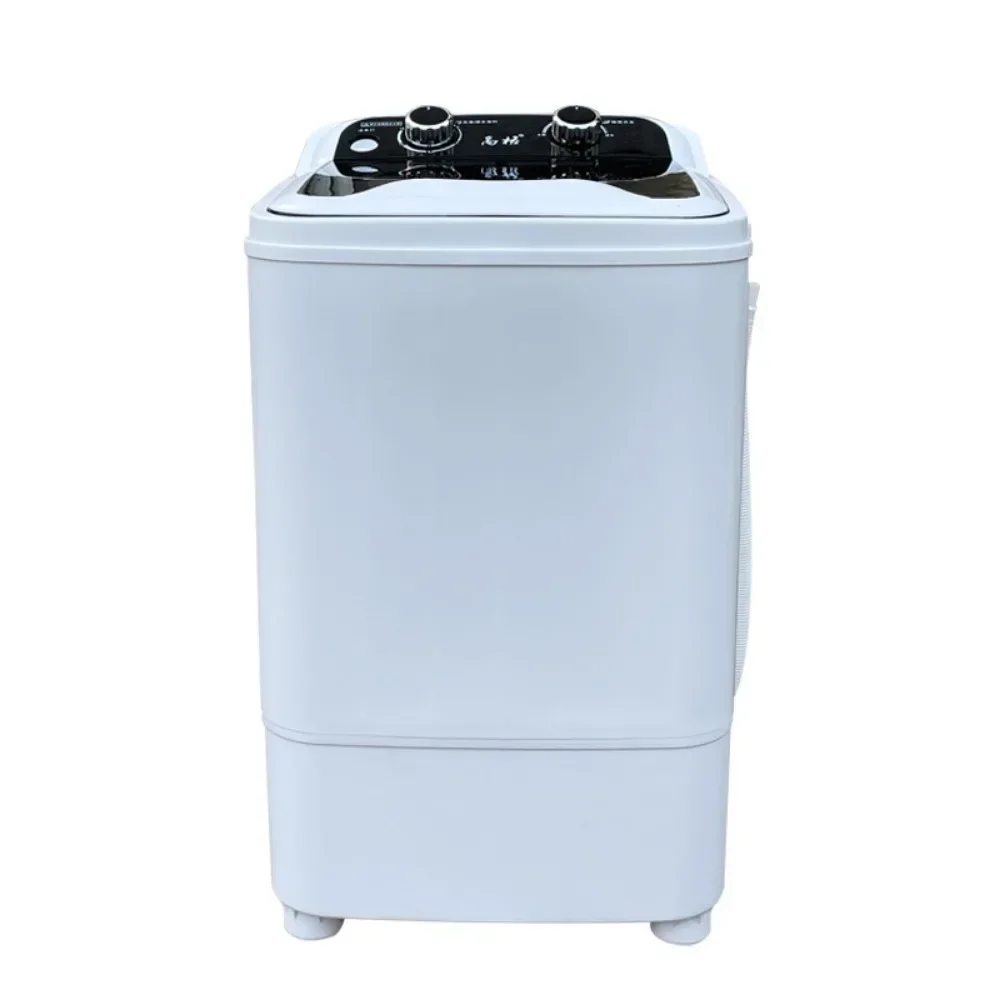 7KG Single Tub Compact Semi-Auto Baby Mini Washing Machine with Stainless Steel Drain Basket & Mechanical Knob Control