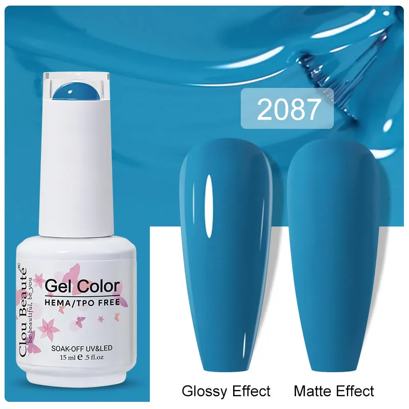 Clou Beaute 15ml Black Red Semi-Permanent Gel Nail Polish