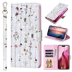 Floral Leather Wallet Phone Case for iPhone 13 Mini (Dry Flower world)