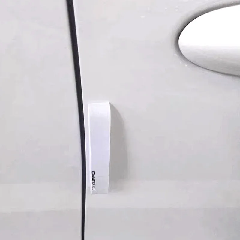 Set of 4 Car Door Edge and Mirror Protection Strips - Anti-Collision Rubber Guards