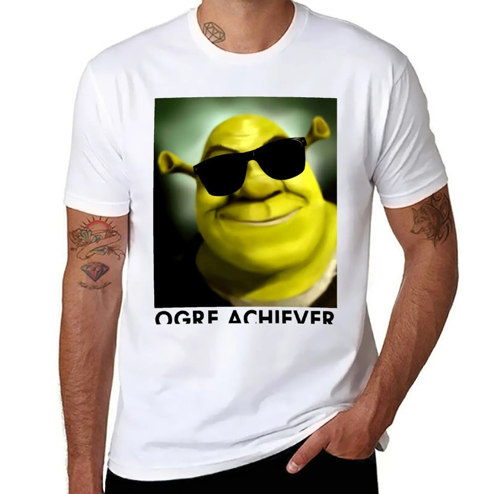 Brank: Ogre Achiever T-Shirt Kawaii Clothes T-Shirt Corta T-Shirt Pesante Per Uomo
