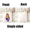 Cute Line Animals Printed Shopping Bag Graphic Shoulder Bags Female Large Capacity Handbags Students Girls Printed Casual Totes 5