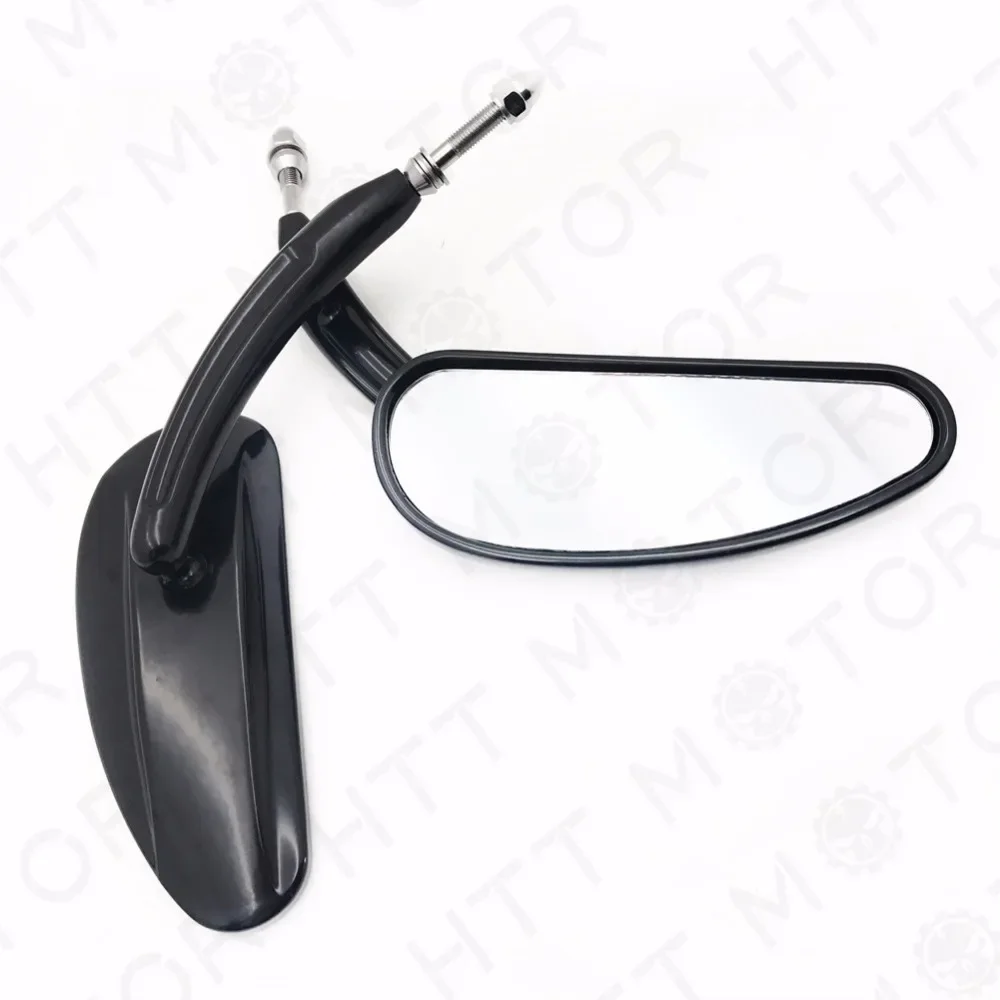 

Pair Black Teardrop Racing Mirrors for Harley Davidson 1982-2017 Street Bob Fat Bob Motorcycle Parts