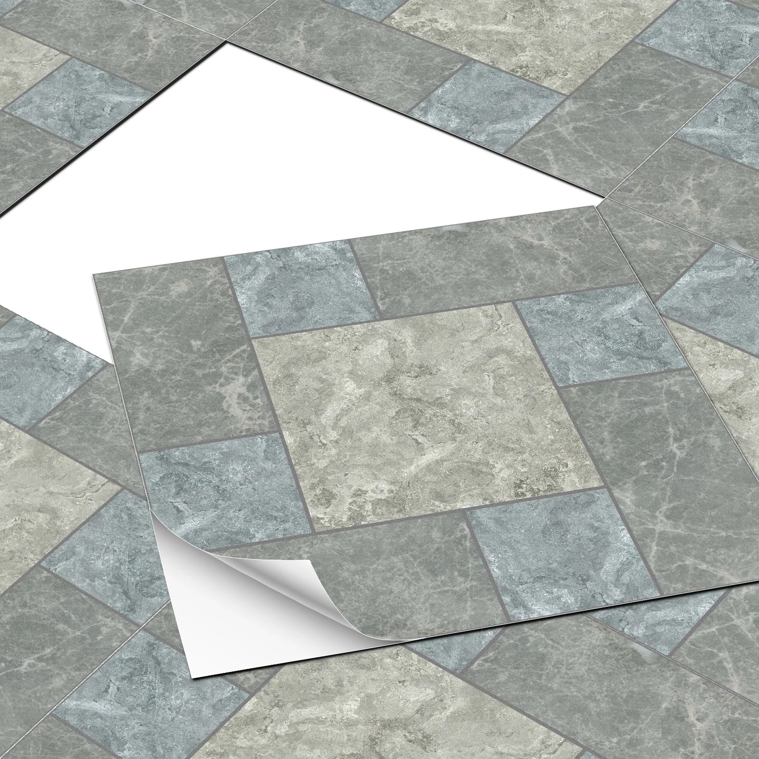 

PVC Floor Stickers Marbled Frosted Non-slip Vinyl Stickers Kitchen Waterproof Floor Decorative Self-adhesive Thickening