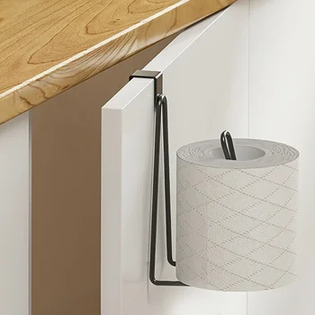 ที่ใส่กระดาษชำระแบบติดผนัง 1 ชิ้น ที่เก็บของในห้องครัว ห้องน้ำ ไม่ต้องเจาะผนัง ที่จ่ายกระดาษทิชชู 1