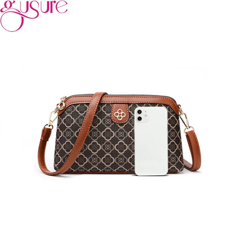 Gusure Fashion Luxury Design Small Shoulder Crossbody Bags Women Trendy Ladies Casual Shell Bag Messenger Mobile Phone Bag